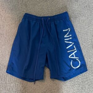 Calvin Klein Royal Blue Logo Swim Shorts